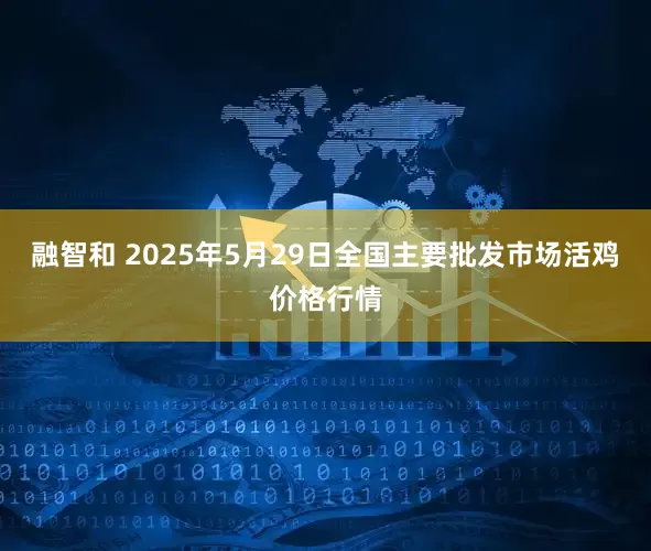 融智和 2025年5月29日全国主要批发市场活鸡价格行情